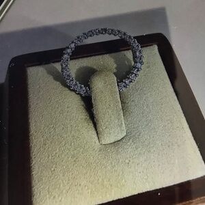 Rhinestone sterling silver ring